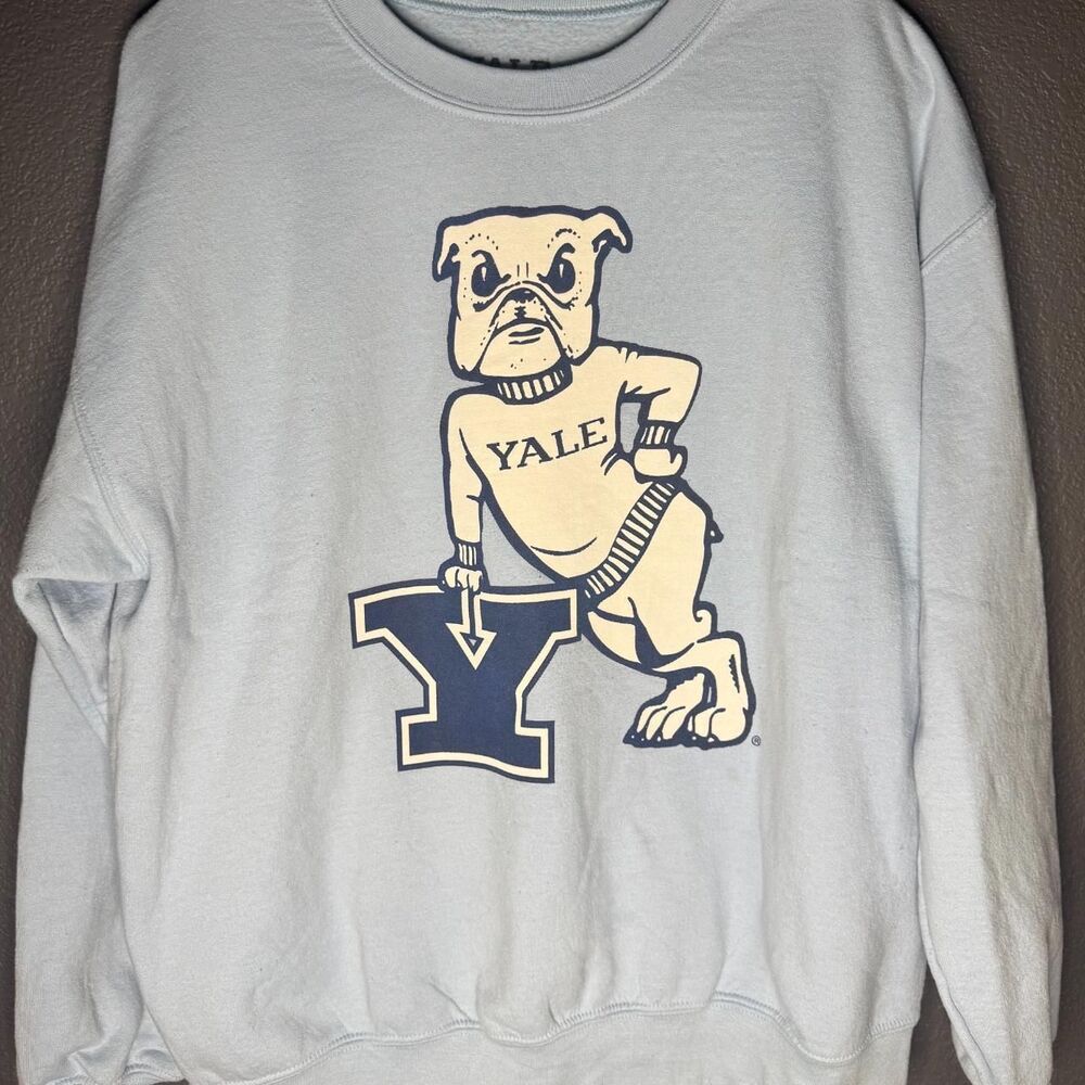 Yale University Handsome Dan Crewneck Sweatshirt Men's L Bulldogs NCAA
